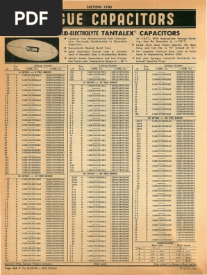 Sprague Capacitors 1966 Rem 0