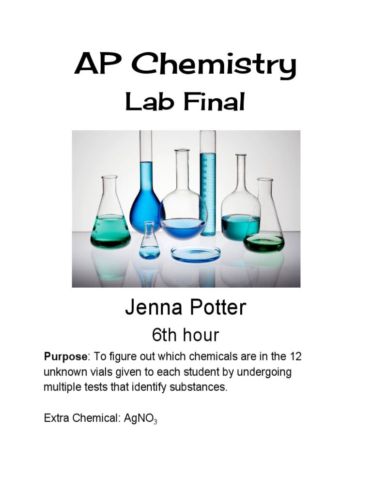 AP Chem Lab Final PDF Precipitation (Chemistry) Ph