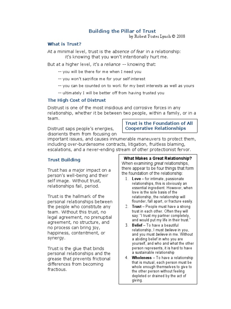 The Importance of Trust | PDF | Trust (Emotion) | Risk