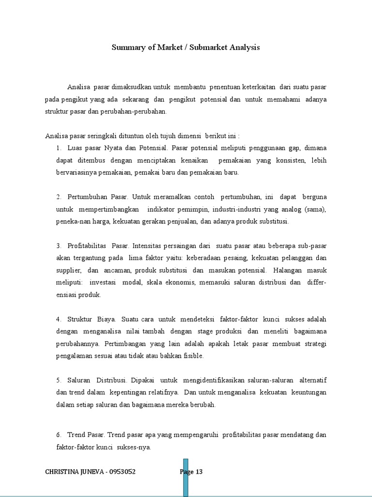Summary of Market - Submarket Analysis - 15 September 2010 | PDF | Politik