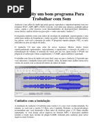 Audacity -- Orientações para gravações