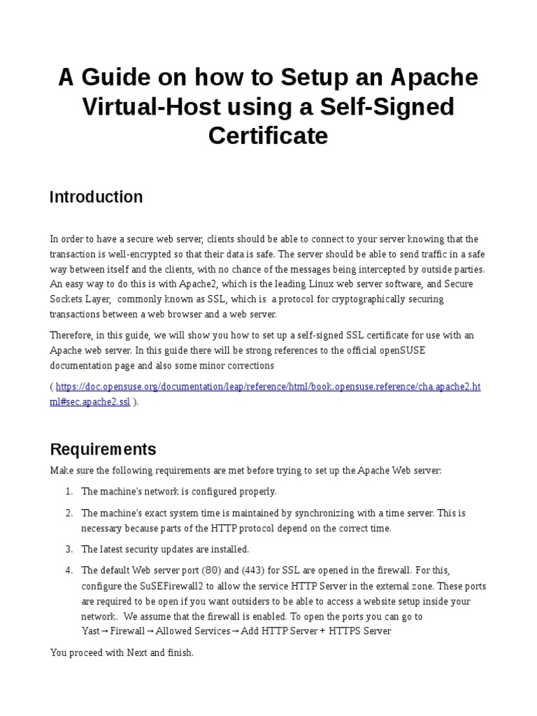 Apache Virtual Host Ssl Certificate – NFHQWP