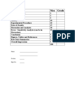 Point Sheet MAE 170