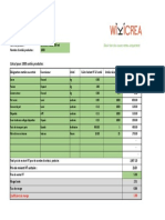 Calcul Coût de Revient Excel Gratuit 1