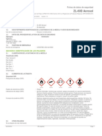 ZL 60D Aerosol Safety Data Sheet Espanol