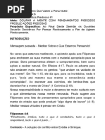 (Filipenses 4.8) Pensamentos Que Valem a Pena Nutrir. Pensamentos Piedosos #1