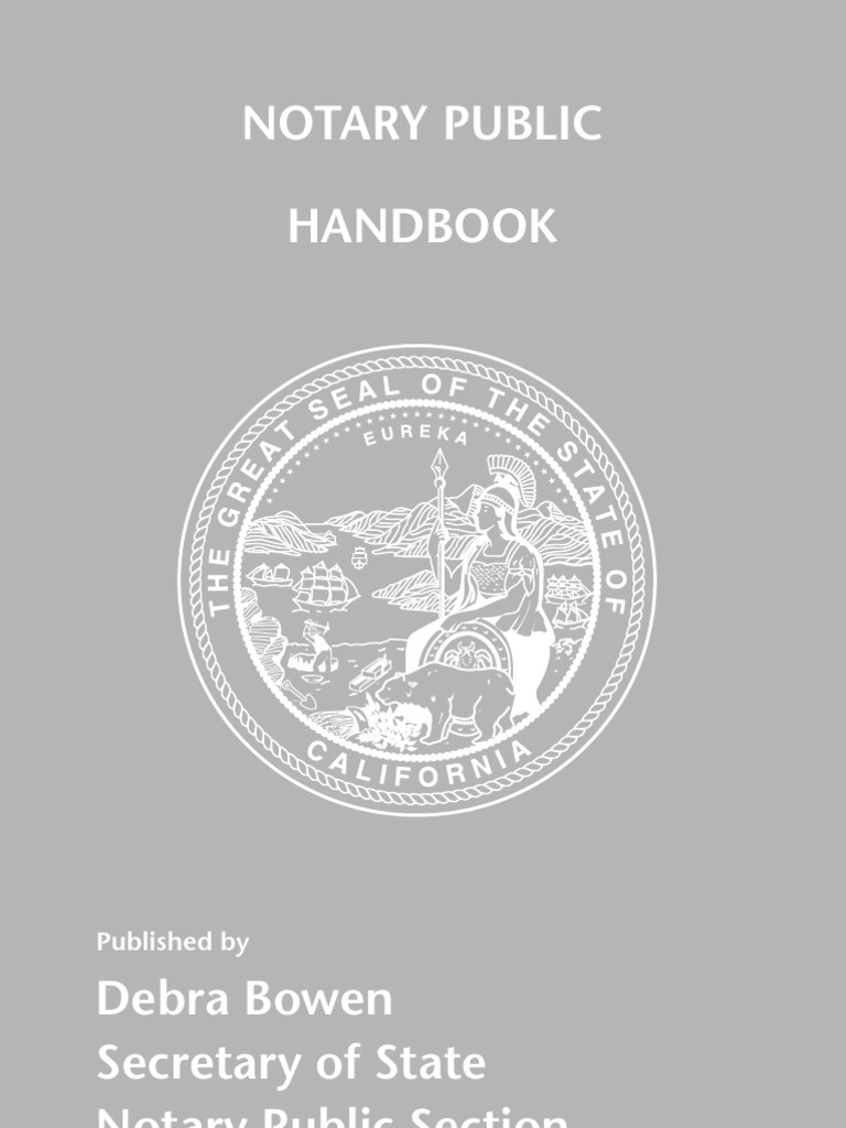 Notary Handbook 2010 Notary Public Surety Bond