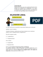 Teoría y Ejercicios Resueltos de Dilatación Lineal