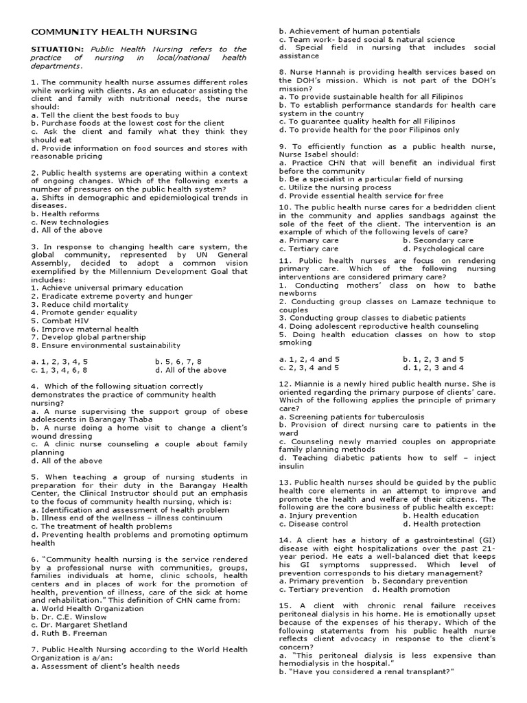 Community Health Nursing Guide | PDF | Breastfeeding | Nursing