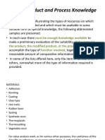 Specific Product and Process Knowledge