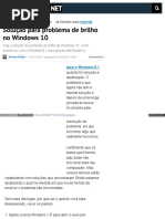 Solução Para Problema de Brilho No Windows 10