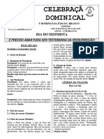 Celebração dominical do 3o Domingo da Páscoa