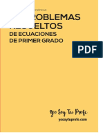 Cuaderno de Problemas de Ecuaciones de Primer Grado Ystp