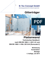 Plattenwand Technisches Handbuch