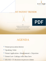 Recent Patent Trends: BY: Nishant Kewalramani Portfolio Manager Brain League Ip Services