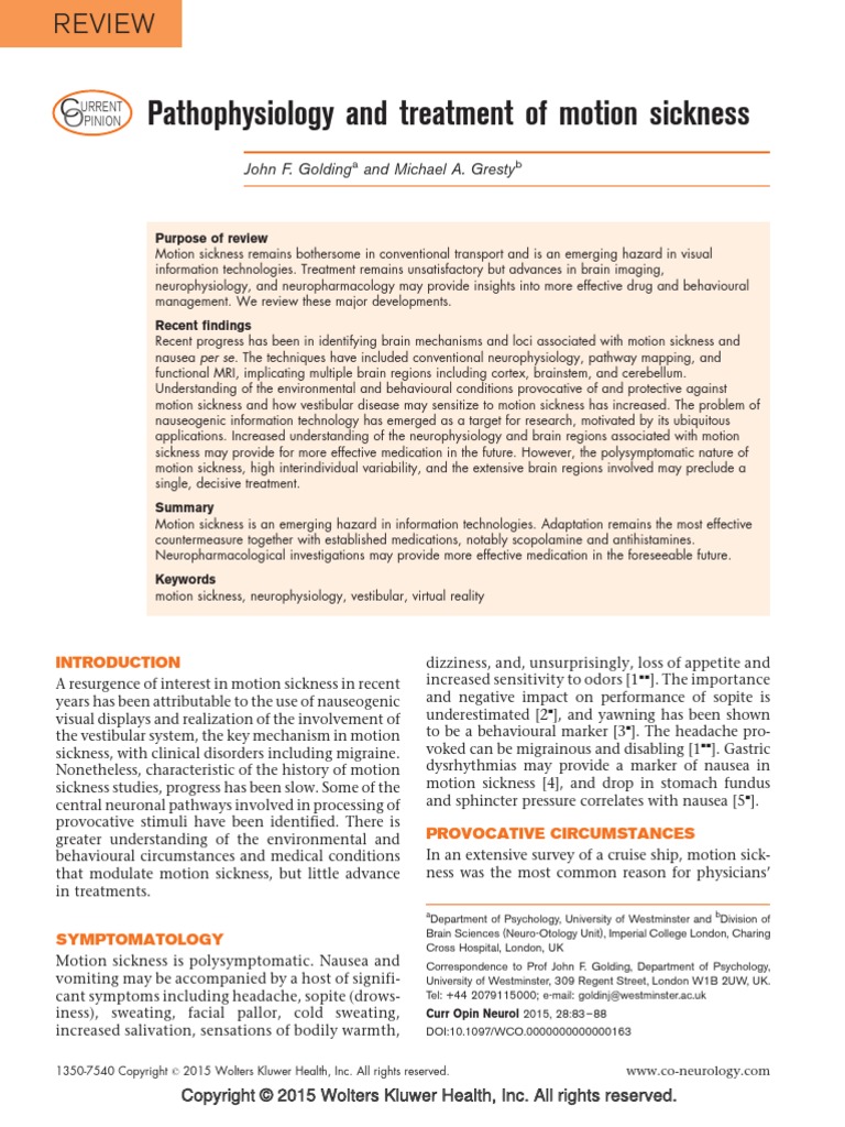 pathophysiology-and-treatment-of-motion-sickness-review-pdf-nausea