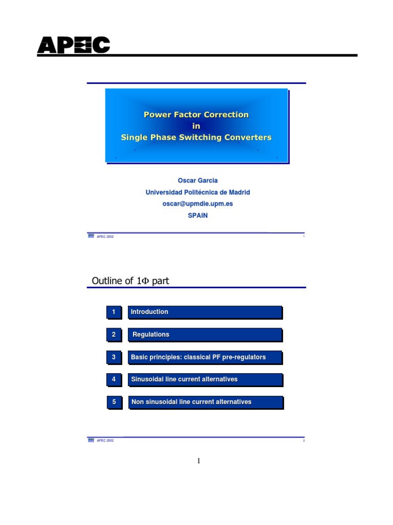Power Factor Correction Techniques Overview | PDF