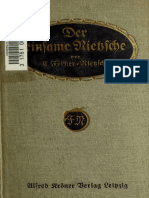 Der Einsame Nietzsche Elisabeth Förster