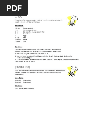 Recipe Card