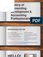 History of Accounting Development & Accounting Professionalism