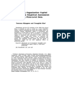 Measuring Organization Capital in Japan: An Empirical Assessment Using Firm-Level Data