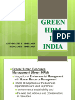 Green HRM IN India: Arundhathi B - 14mba0023 Rijo James - 14mba0027