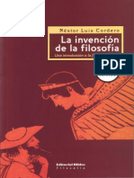 Cordero Nestor La Invencion de La Filosofia PDF