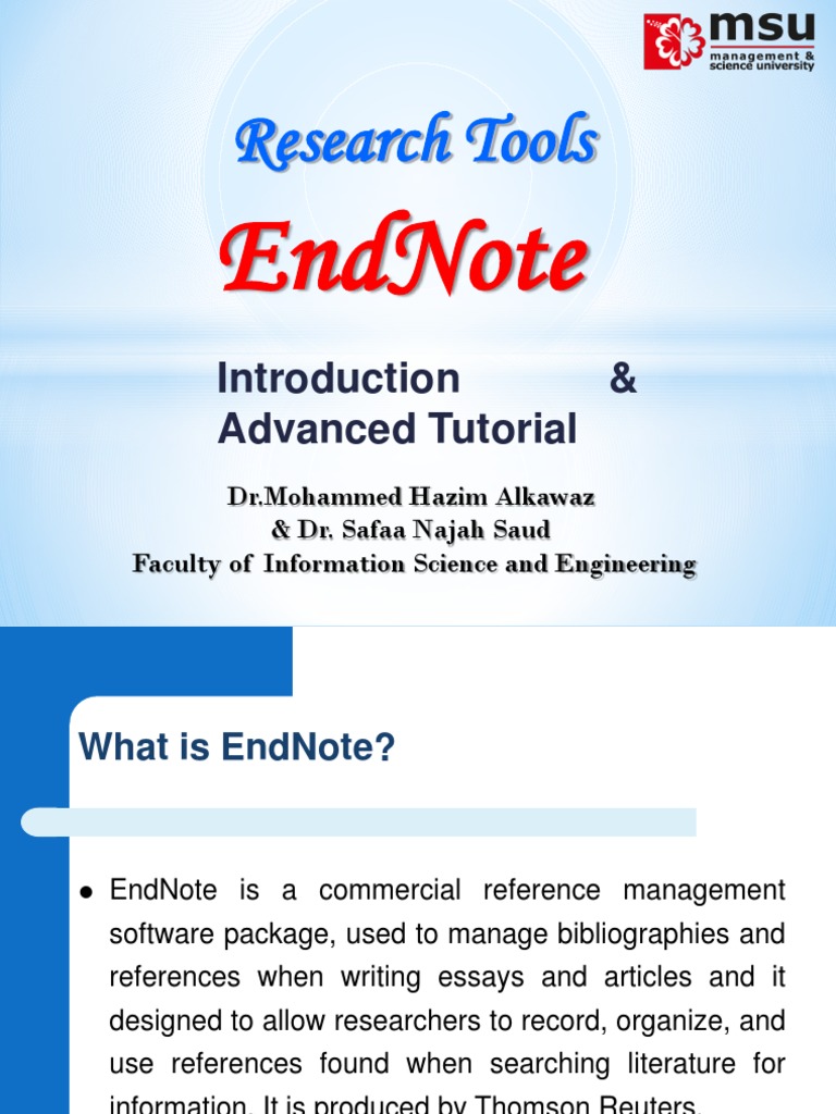 EndNote: Essential Reference Management Guide | PDF | Software ...