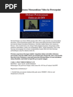 Download Cara Bagaimana Memasukkan Video ke Powerpoint by Feriawan Agung Nugroho SN3776215 doc pdf