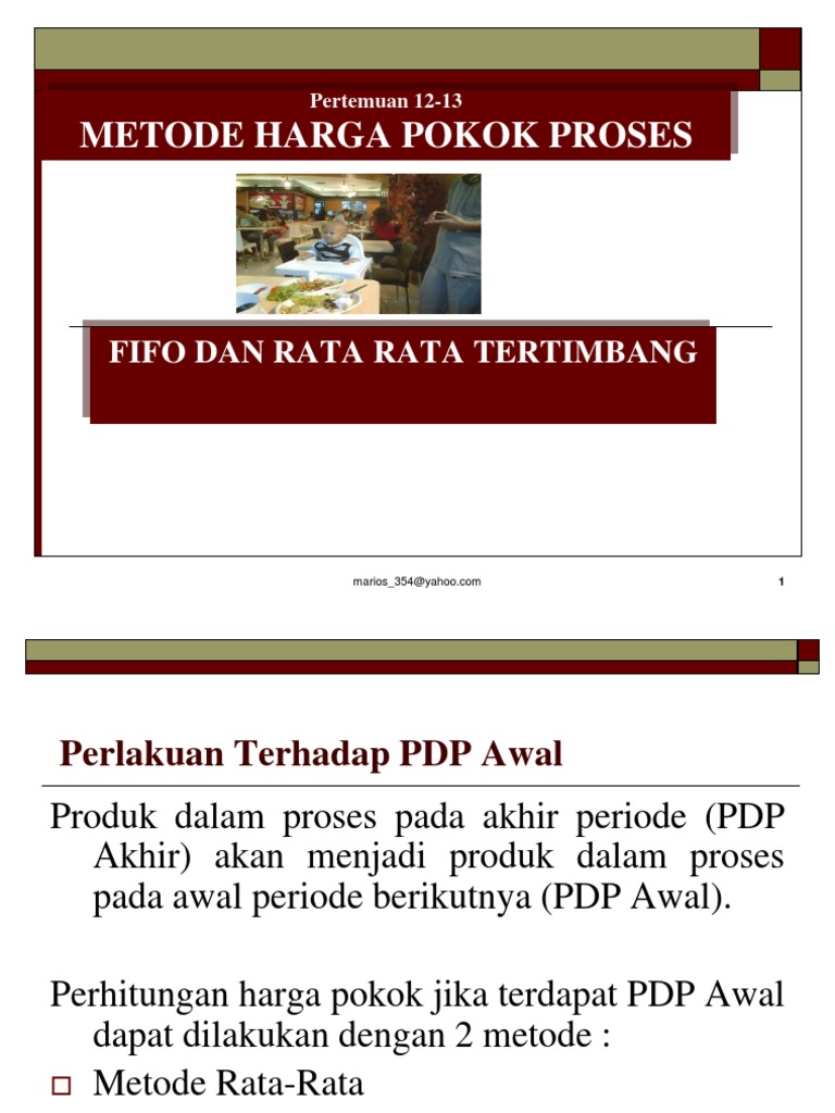 Pert 12-13 HPP Dan Metode Penilian FIFO Dan Average | PDF