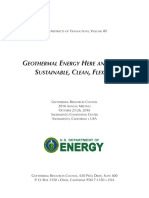 Geothermal Energy Here and Now: Sustainable, Clean, Flexible