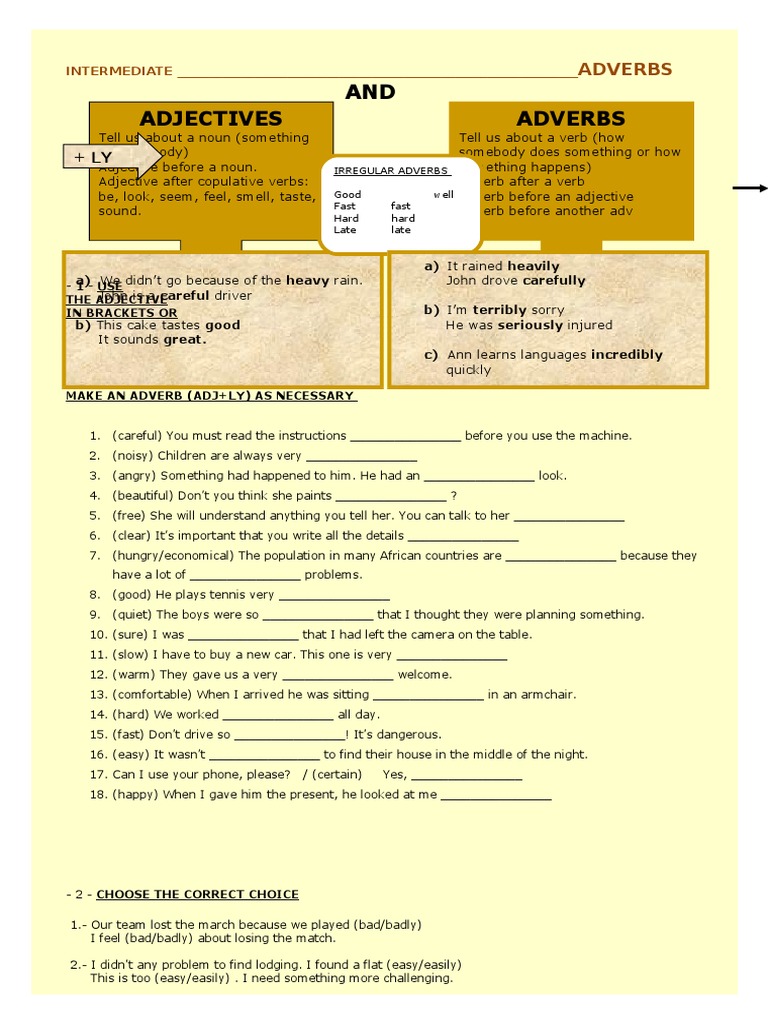Adjectives and Adverbs Explained | PDF | Adjective | Adverb