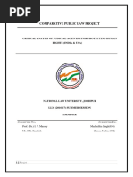 Comparative Public Law Project: Critical Anaysis of Judicial Activism For Protecting Human Rights (India & Usa)