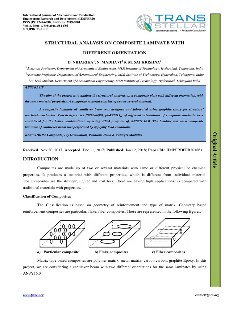 Structural Analysis On Composite Laminate With Different Orientation