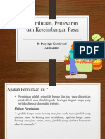 Permintaan, Penawaran Dan Keseimbangan Pasar: by Desy Agis Kurniawati A210140203