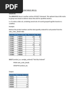 Group and Subqueries