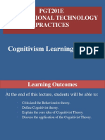 PGT201E Instructional Technology Practices: Cognitivism Learning Theory