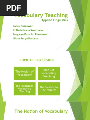 Vocabulary Teaching