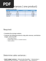 Sales Variances