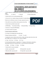 Work Sheet: Mining Engineering Department
