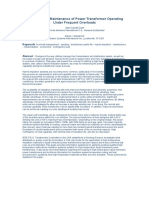 A Solution For Maintenance of Power Transformer Operating Un