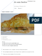 Crepe Salgado Sem Farelos - Dieta Dukan Receitas - Fazer Dieta Pode Ser Divertido! Participe Do Nosso Fórum e Confira Dicas de Receitas, Dieta Dukan, Dieta Dos Pontos e Muito Mais