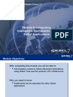 Module 9: Integrating Intelligence Dashboards Into Siebel Applications