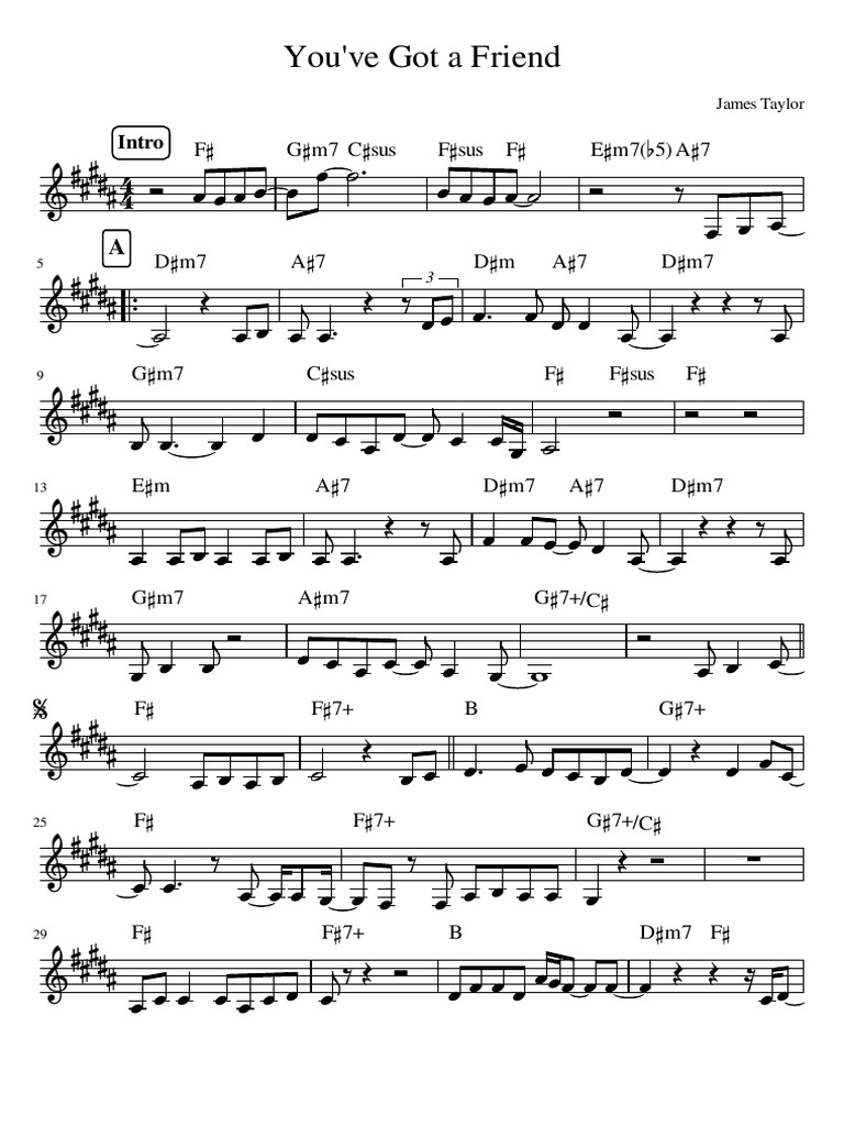 You Ve Got A Friend Sax Pdf