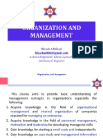 Organization and Management: Acknowledgement: Khem Gyawali Mechanical Engineer