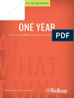 Kellogg One Year Program Brochure 2014