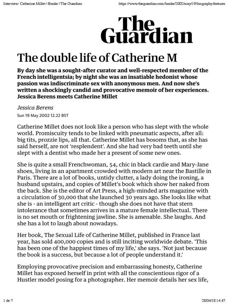Interview Catherine Millet Books The Guardian PDF