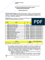 Convocação #06 Processo Seletivo