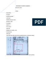 Dimensiones de Diseño de Ambientes