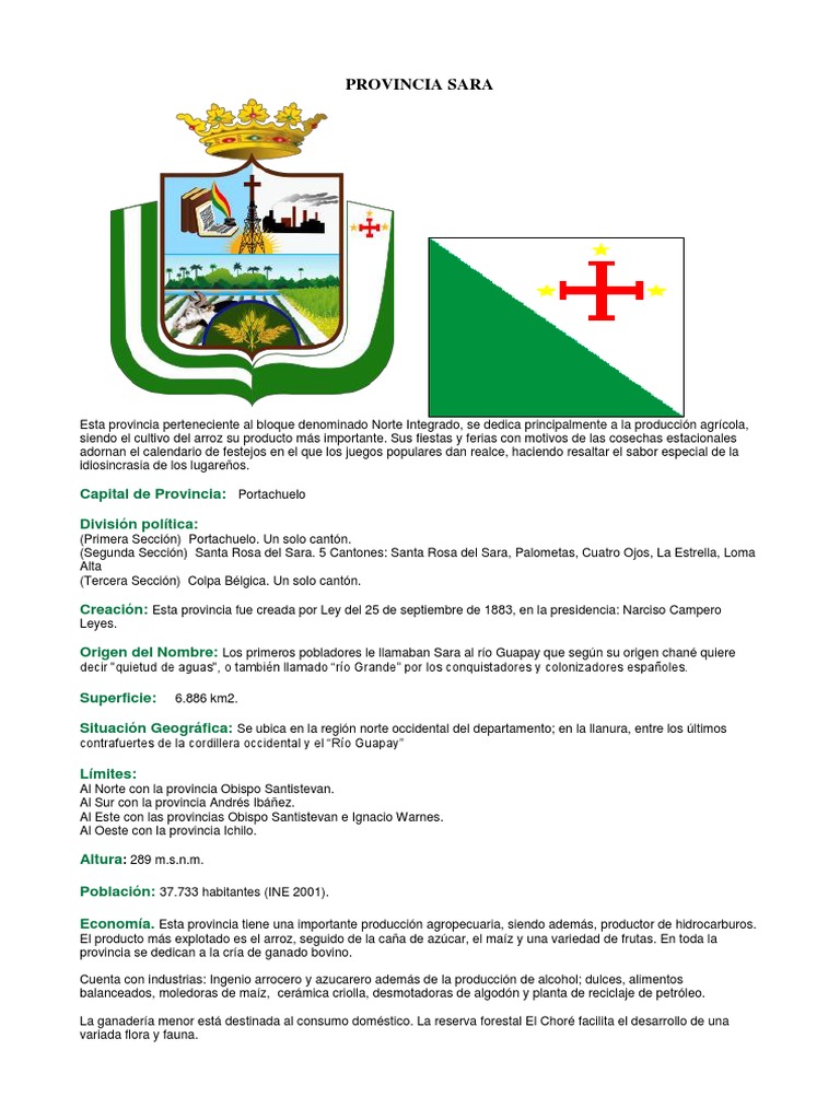 Provincia Sara PDF Agricultura Ropa